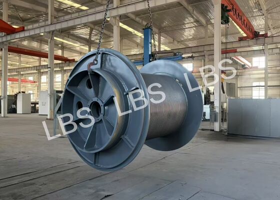 Right Hand 50° Lebus Drum 11 Layers Rope Ø17.4mm Capacity >2000m