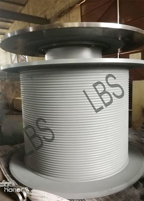Steel LBS Grooved Drum with Brake Disc / Large Winch Drum for Tower Crane