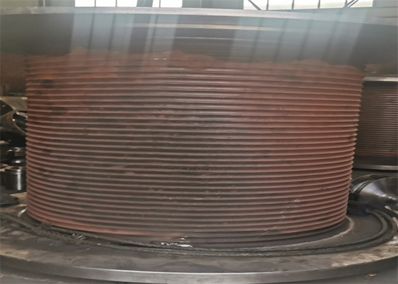 Large Diameter Wire Rope Lbs Grooved Drum For Multi Layer Winding System