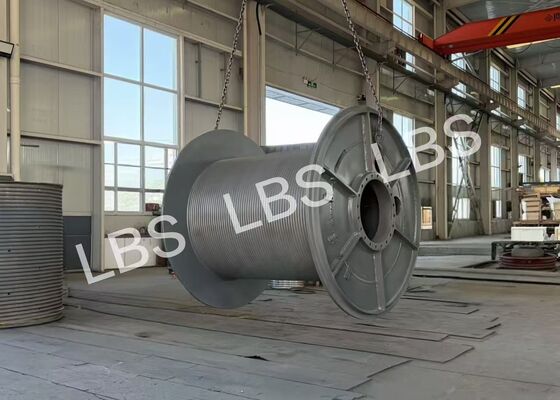 Right Hand 50° Lebus Drum 11 Layers Rope Ø17.4mm Capacity >2000m