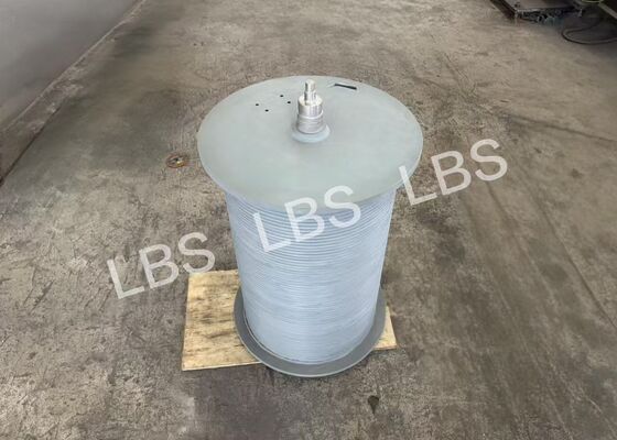 Right Hand Helical Groove Drum 3 Layers Winding RAL7031 Coating For 10mm Wire Rope
